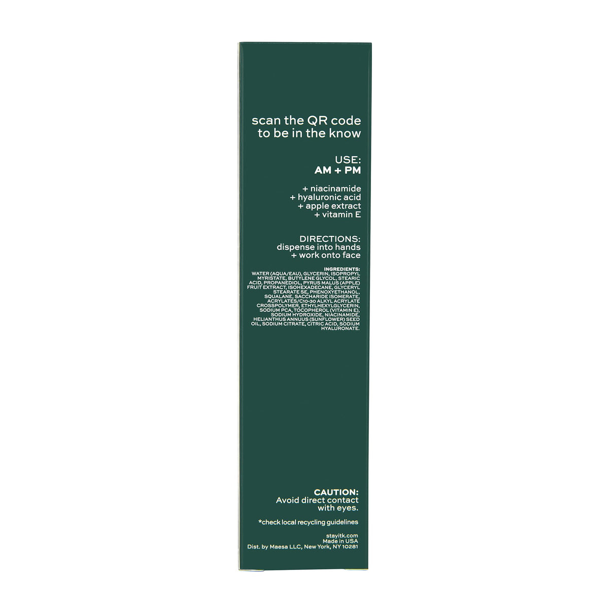 ITK Skincare Weightless Hydrating Face Moisturizer - Hydrates + Smoothes Skin - Niacinamide - Brighten Dark Spots - Hyaluronic Acid - Maintain Moisture Levels - Vitamin E-infused, 2 fl. oz