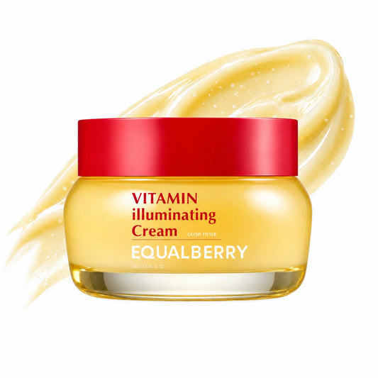 EQUALBERRY Vitamin Illuminating Cream with Niacinamide, TXA, Ceramide | Brightening for Uneven Tone & Dull Skin, Skin Barrier Support, Lightweight Hydration, 1.69 fl oz / 50ml