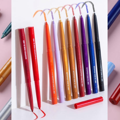 ONarisae eyeliner pencil retractable eyeliner creamy pigmented smudge proof eye liner pen Purple