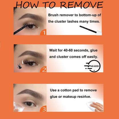 Lash Remover for Lash Extensions Cluster Lash Glue Remover VYNIXUS DIY Eyelash Extension Remover Individual Lash Extension Remover 5ML Eyelash Glue Remover Lash Cluster Remover