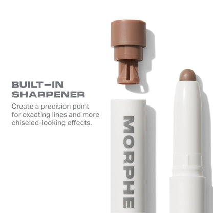 Morphe Shaperlifter Micro Contour Stick - Precision Cream Contour Makeup with Built-In Sharpener - Cool Tone Complexion Stick for Sculpting Face Makeup - Refined (0.05 oz)