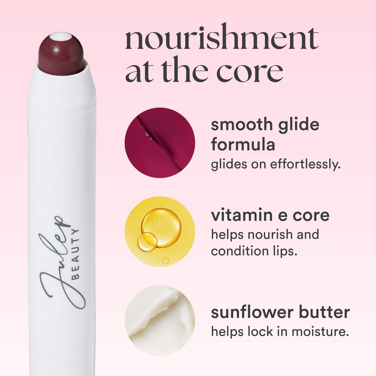 Julep It's Balm Creamy, Moisturizing Tinted Lip Balm, Vintage Mauve