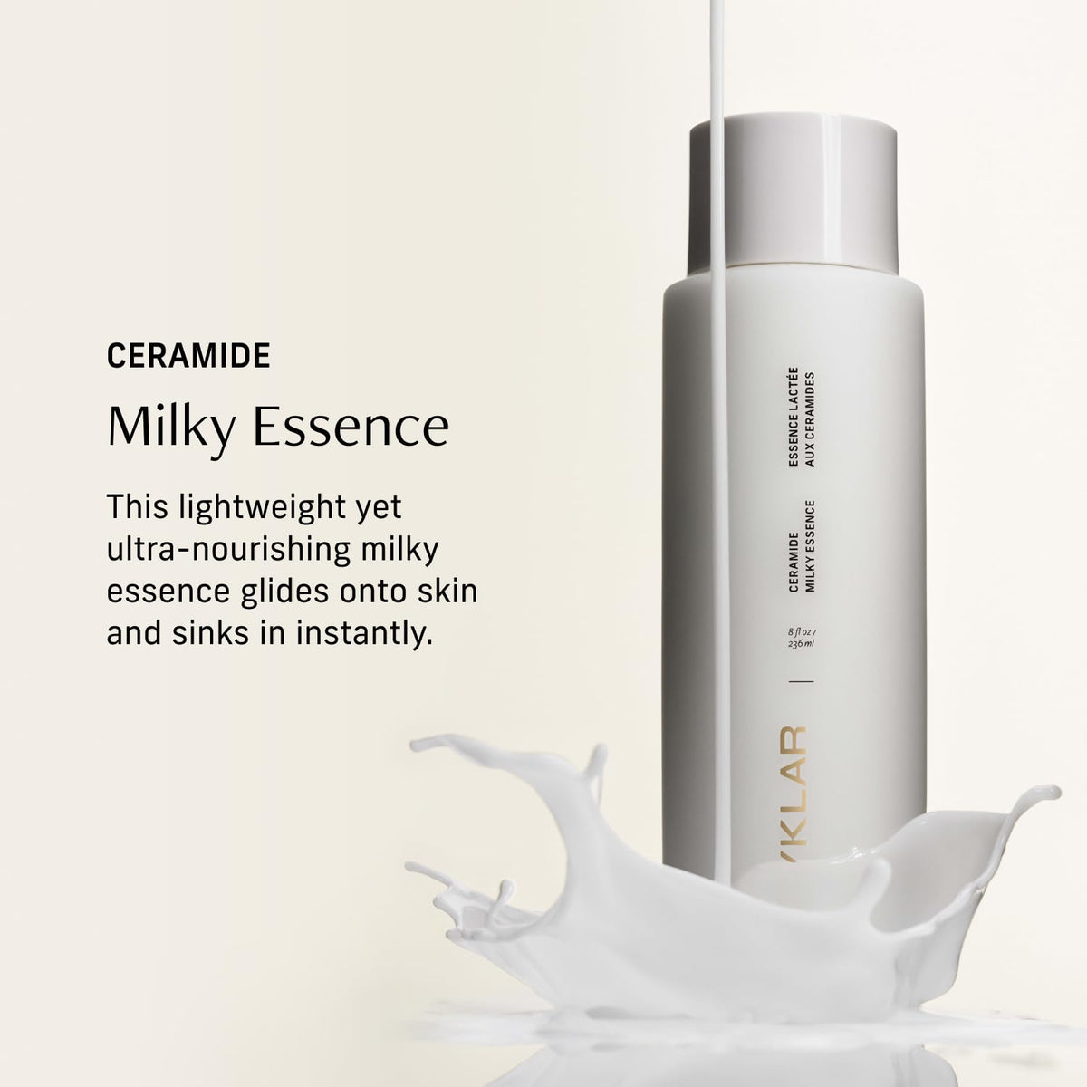 CYKLAR Ceramide Milky Essence Unscented Body Lotion for Dry Skin - 8 fl oz