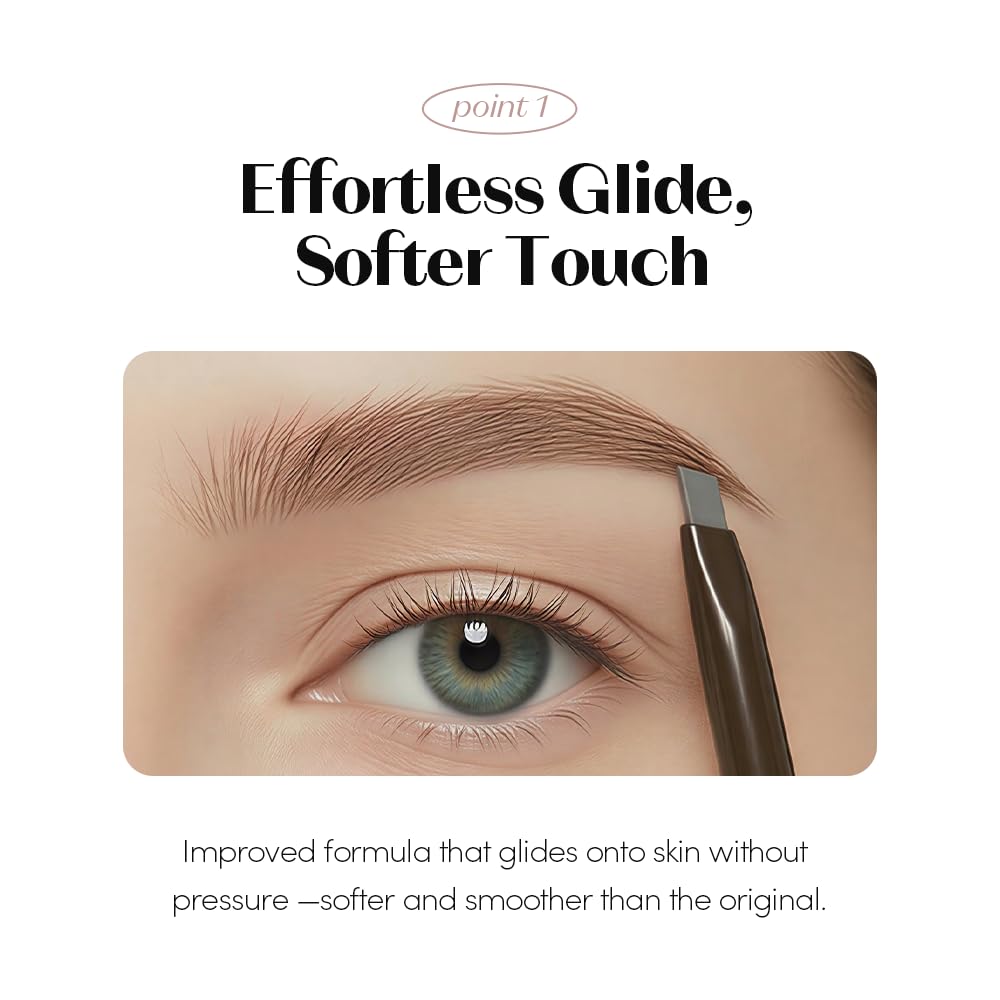 ETUDE Drawing Eye Brow Pro (Dark Brown) Eyebrow Pencil for women, Microblading, Long Lasting, Soft Textured Natural Daily Look, Korean Makeup, Beauty (0.008 Ounce)