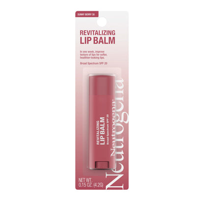 Neutrogena Revitalizing Tinted Lip Balm SPF 20, Sheer Sunny Berry, .15 oz