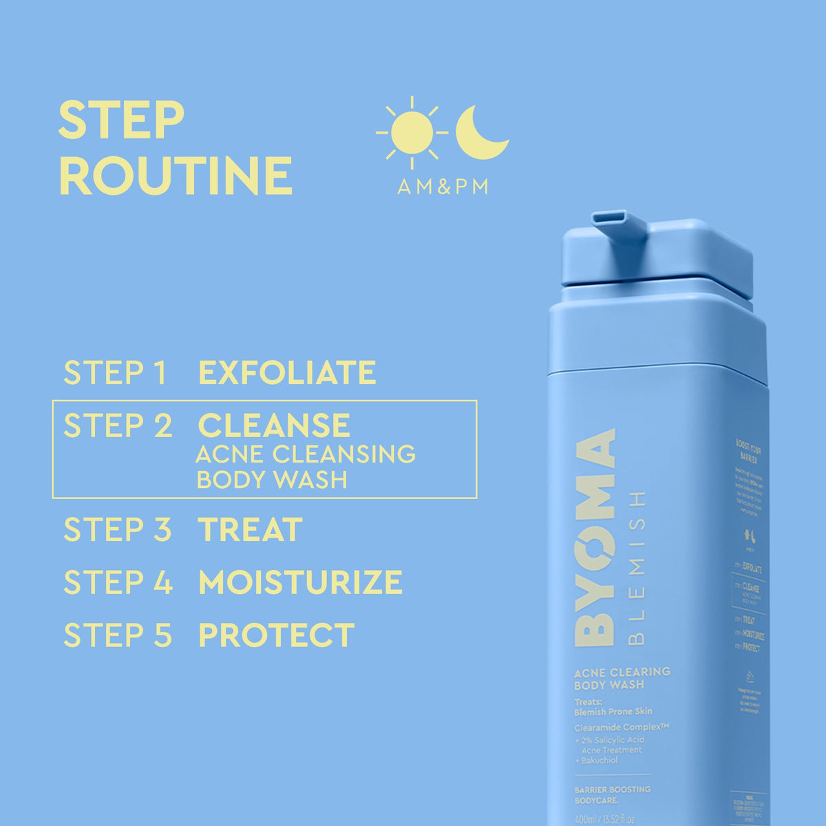 BYOMA Blemish Clearing Body Wash for Acne-Prone Skin (300ml)