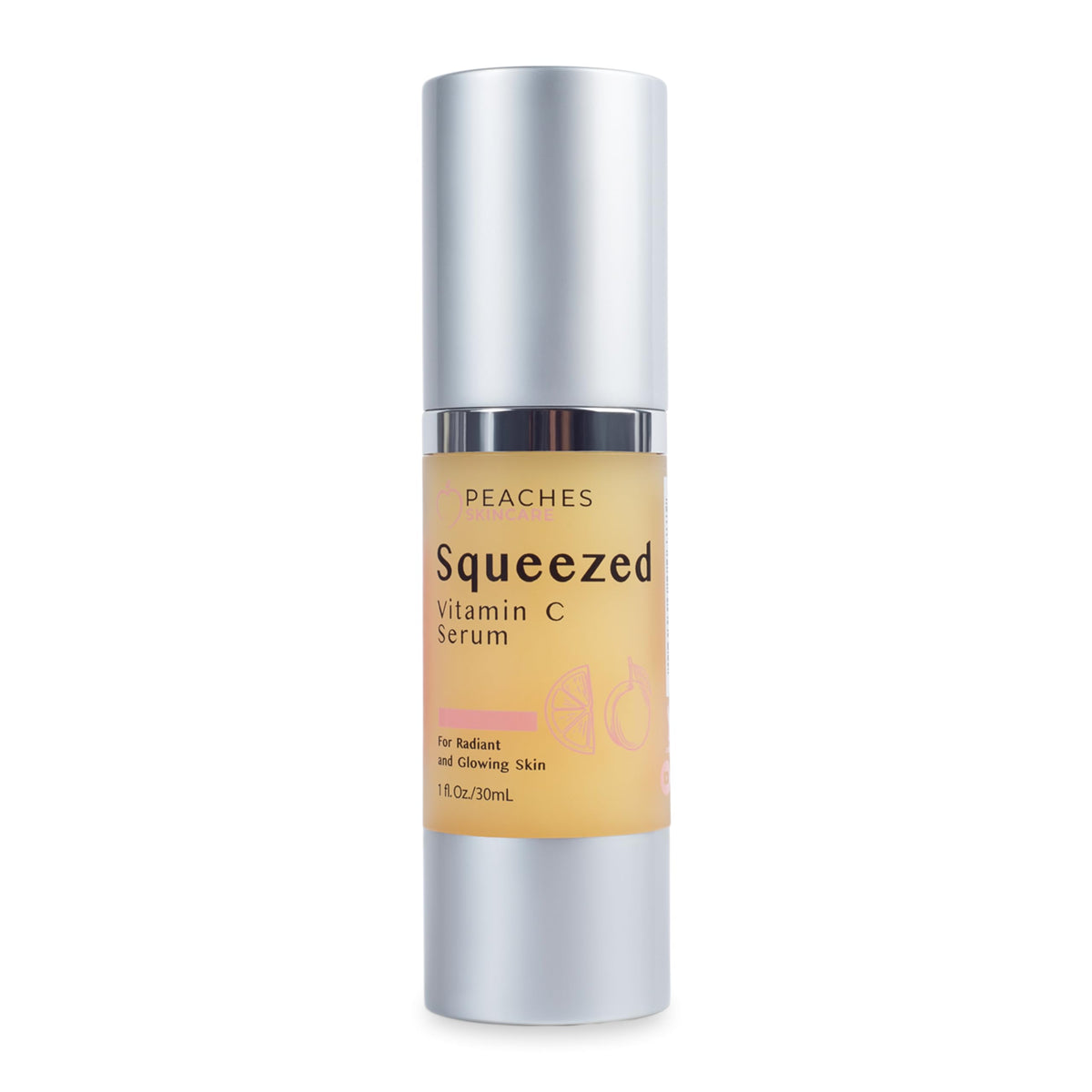 Peaches Skin Care Vitamin C Serum with Kakadu Plum and CoQ10, 1 fl oz