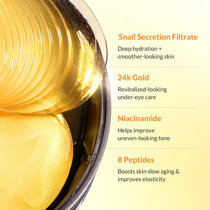 MIZON 24K Gold Snail Mucin Under Eye Patches 60 Patches