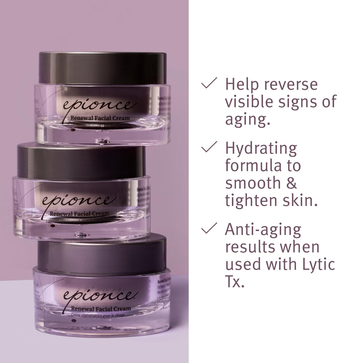 Epionce Renewal Facial Cream Hydrating Anti-Aging Skin Barrier Moisturizer