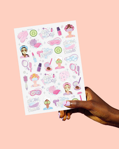 xo, Fetti 62pc Girls Spa Temporary Tattoos | Kids Party Sleepover Birthday