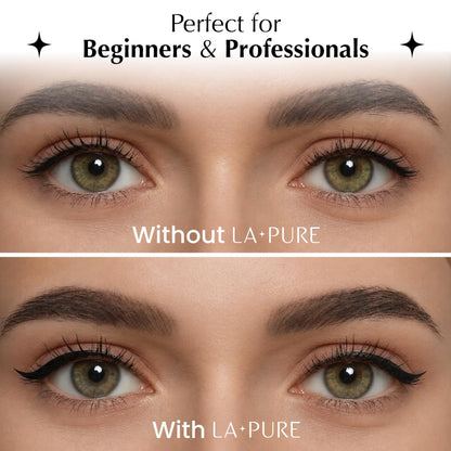 LA PURE Winged Eyeliner Stamp for Easy Cat Eye Makeup 2x, Black – 8mm
