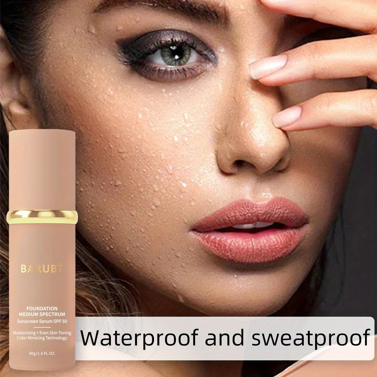 BARUBT Color Changing Foundation SPF 50, Moisturizing Liquid Makeup 2PCS