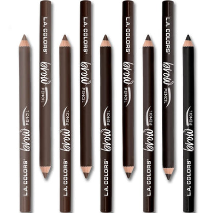 L.A. COLORS On Point Brow Pencil W/Built In Brush, Dark Brown CBP396