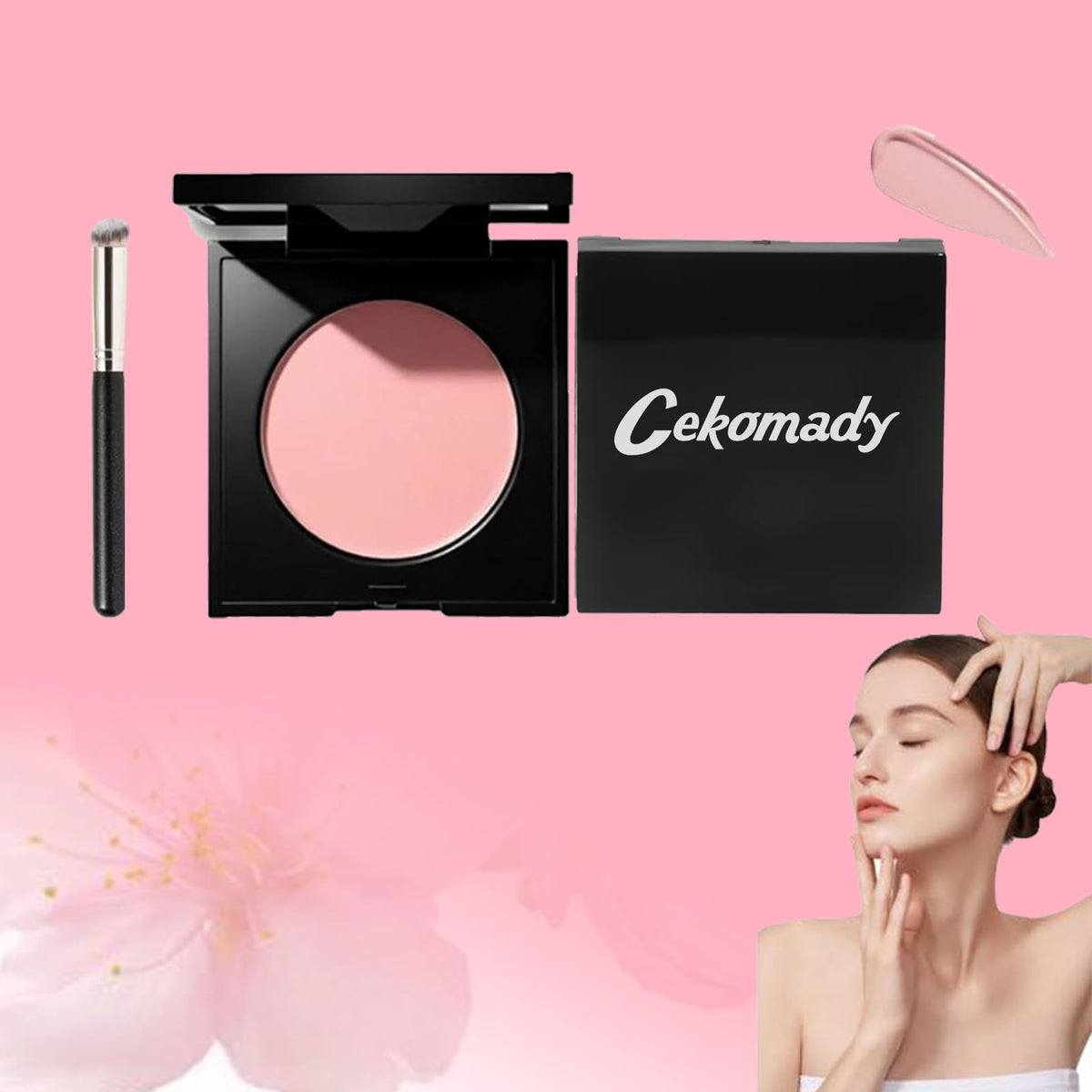 Cekomady Luminance Under Eye Brightener, Under Eye Brightener, Dark Circle Concealer, Moisturizing Waterproof Foundation (PINK-2PCS)