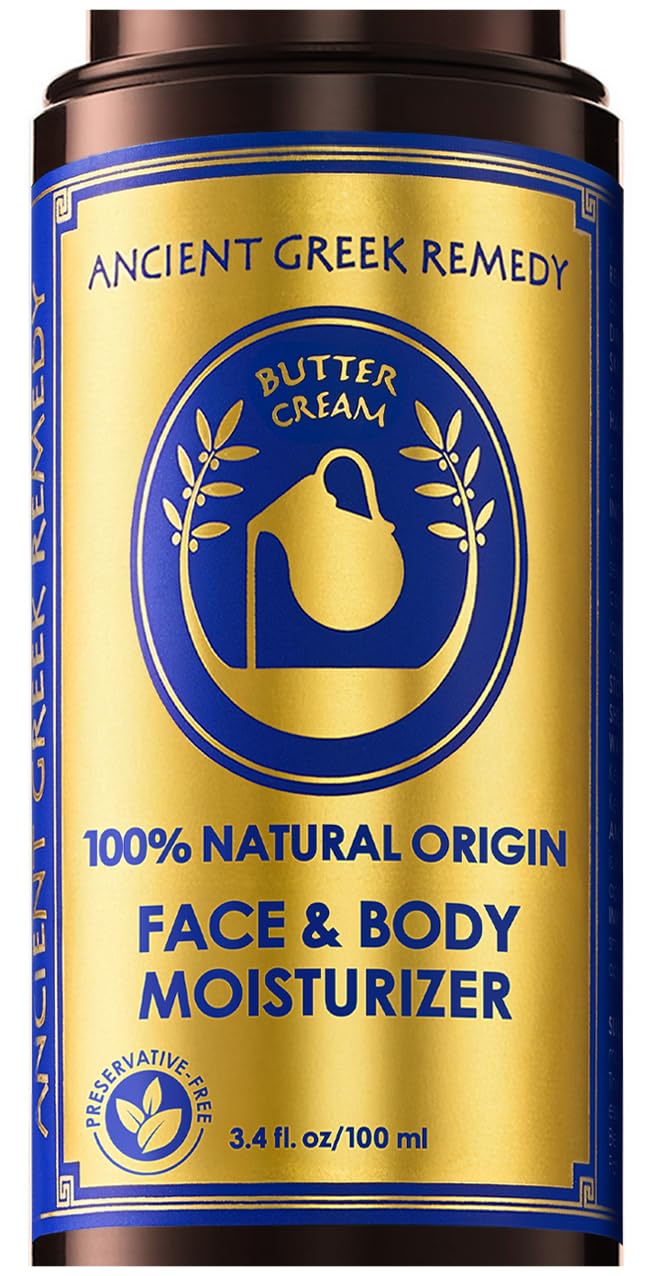 Organic Face Moisturizer for Dry Skin, Hydrating Facial & Body Butter Cream