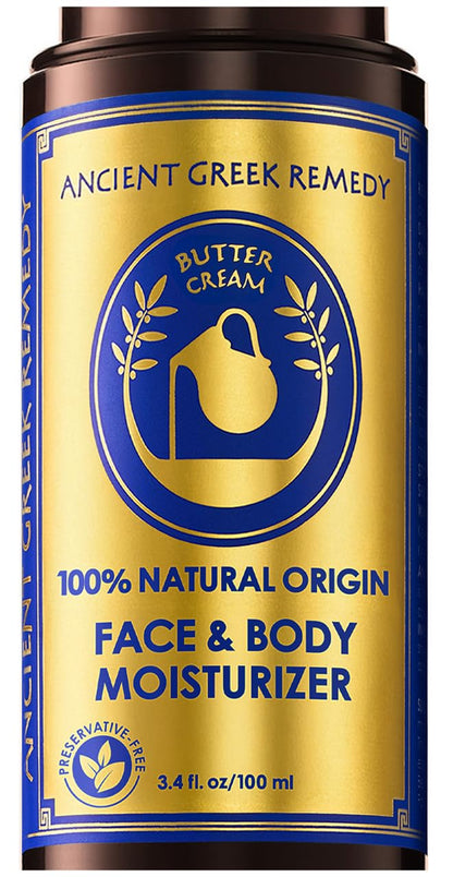 Organic Face Moisturizer for Dry Skin, Hydrating Facial & Body Butter Cream