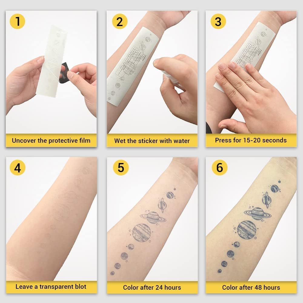 INKARTLINK Semi Permanent Tattoo 2 Sheets Henna Finger Tattoo for Women