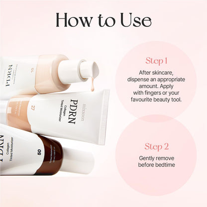 mixsoon PDRN Collagen Tinted Moisturizer - Skincare-Infused Base with Rice PDRN & Peptides, 24H Vibrant Glow & Luminous Hydration, 10 Shades 50ml / 1.69 fl.oz. Korean Glass Skin (No. 27 Unseen)