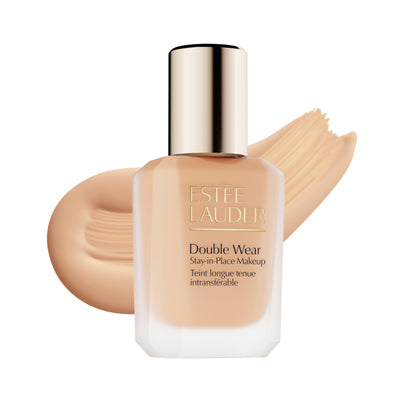 Estée Lauder Double Wear Stay-in-Place Foundation Makeup | 36-Hour Long-Wear Oil-Free Liquid Matte Foundation | Hydrating, Breathable, Buildable | New Formula, 1 Fl Oz, 1W1 Bone