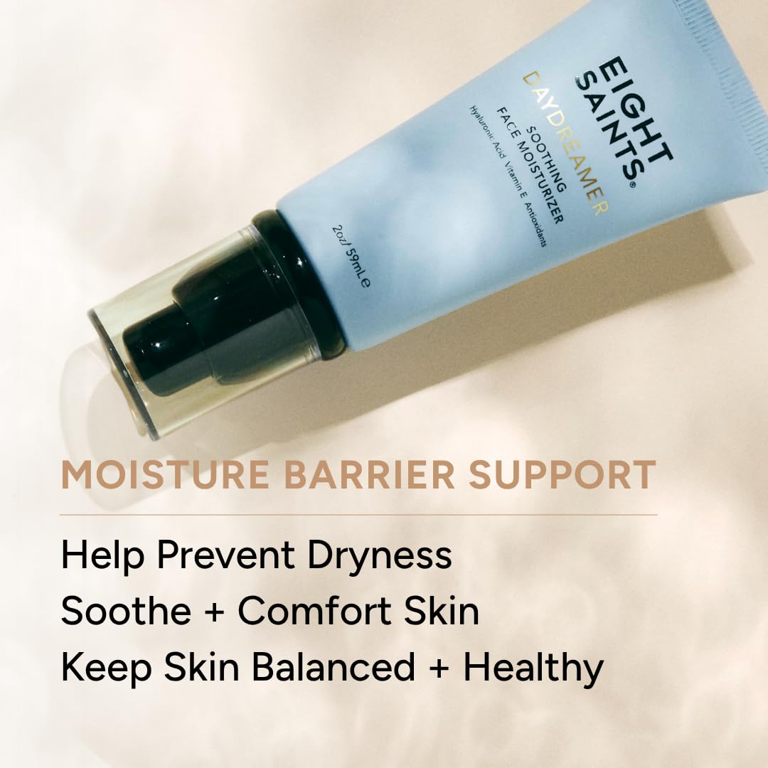 Eight Saints Daydreamer Soothing Anti Aging Face Moisturizer, Fast Absorbing Oil Free Face Lotion With Hyaluronic Acid & Vitamin E, and Sunflower Oil, Hydrating Daily Facial Moisturizer, 2 Ounces