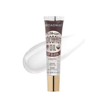 Ruby Kisses Broadway Vita-Lip Clear Lip Gloss (Coconut Oil 6 Pack), Ultra-Hydrating & Soothing Formula with Vitamin Oils, High-Shine Non-Sticky Finish, Healing Glossy Lip Balm Locks in Moisture