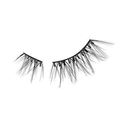 Kiss Impress Falsies Easy Tab Press On Self Adhesive Eyelashes, Black, 'Classy Natural', 1 Pair of 6mm-7mm Inner Natural Volume Eyelash Clusters & 1 Pair of 6mm-10mm Outer Half-Lashes with Easy Tabs
