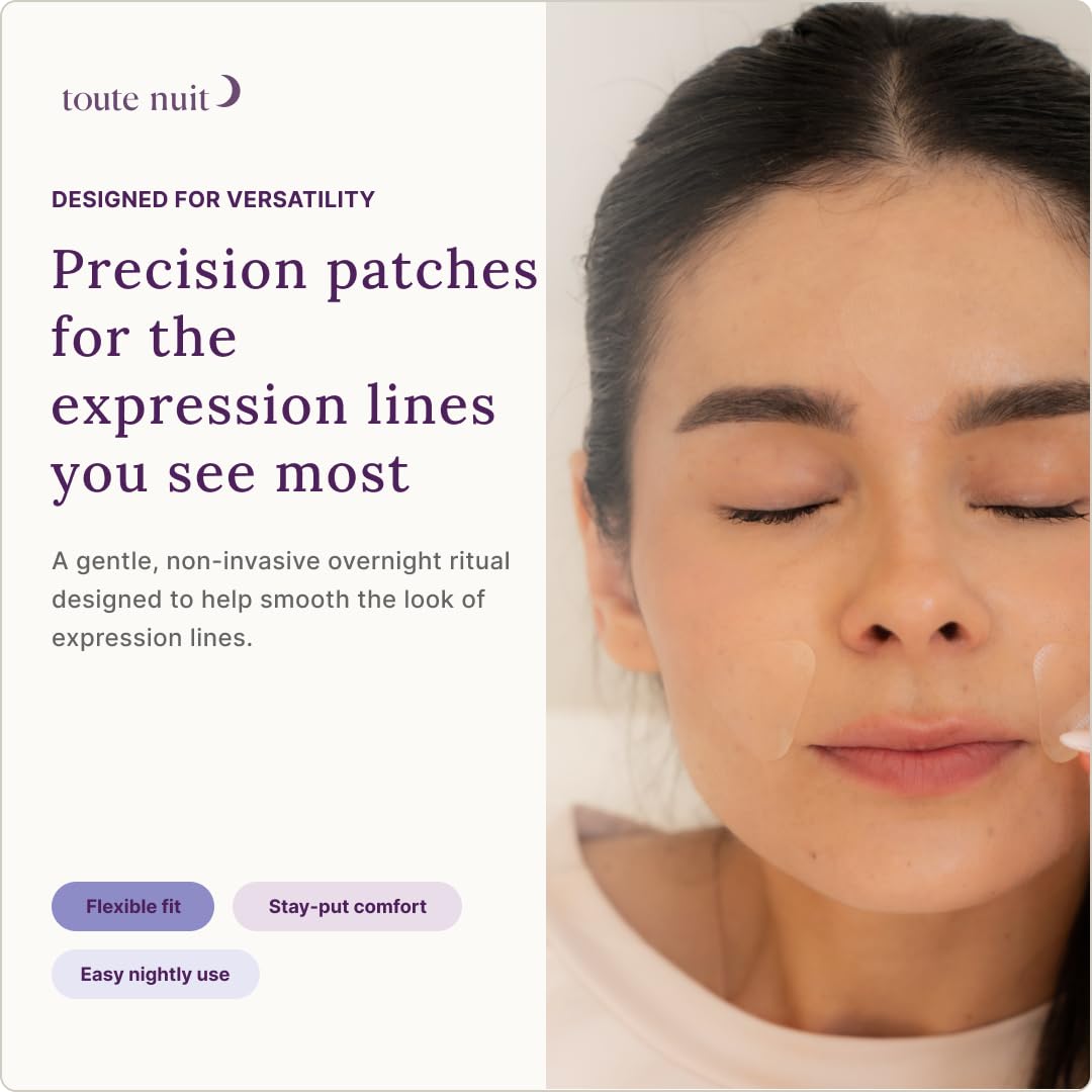 Toute Nuit Triangle Wrinkle Patches - Multi-Zone Face Tape, 45ct