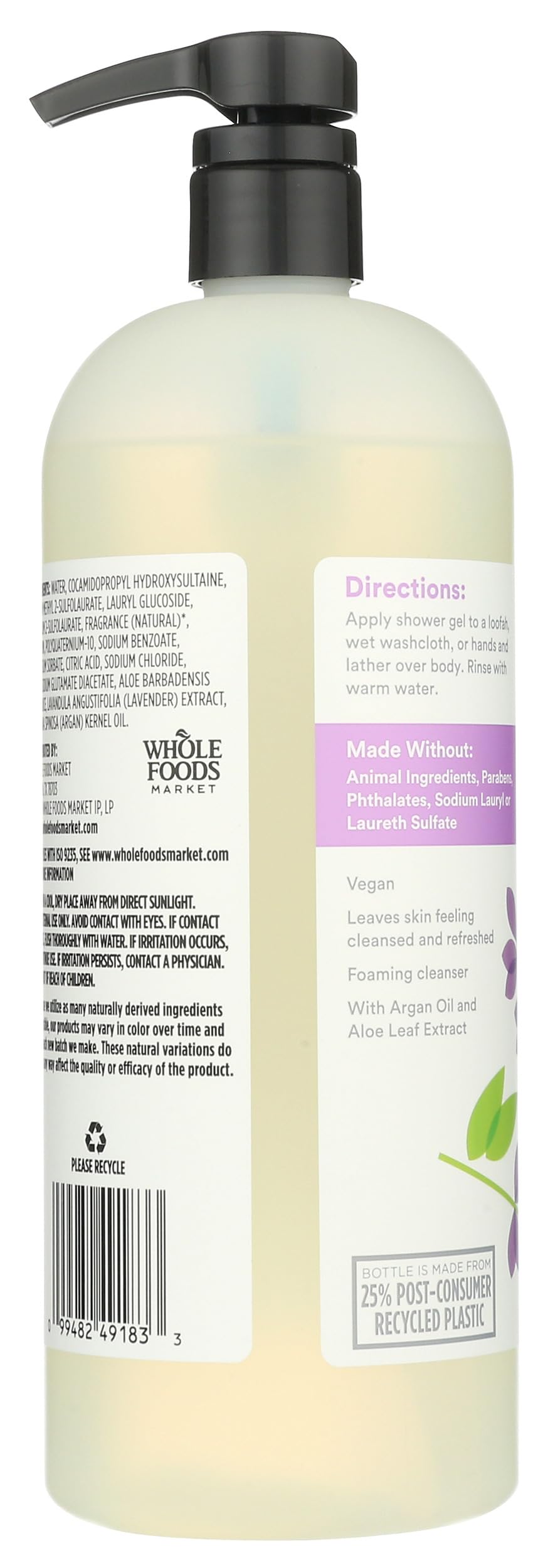 365 by Whole Foods Market, Foaming Shower Gel, Lavender, 32 Fl Oz