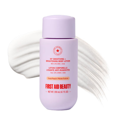 First Aid Beauty KP Smoothing and Brightening Body Lotion, 6.7 fl oz, Peach