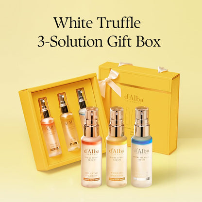 d'Alba Official White Truffle Spray Serum, 3 Solutions, Mother's Day, Gift Set (1.76 fl oz (52 ml) x 3ea), Vegan Skin Care, Glow Serum for Radiant Skin, All In One Mist, Korean Skin Care