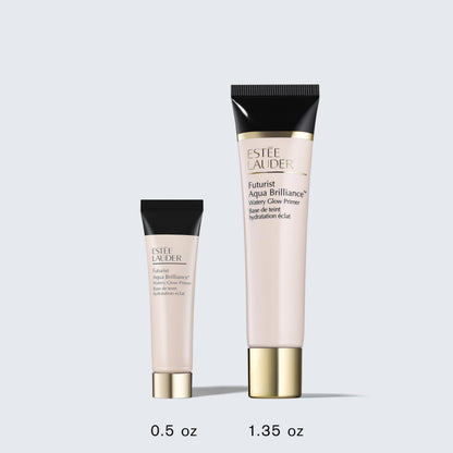 Estée Lauder Futurist Aqua Brilliance™ Watery Glow Makeup Primer with Hylauronic Acid for Triple Moisture, Travel Size, 0.5 Ounce