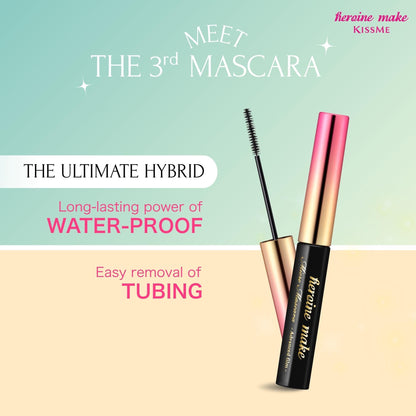 KISSME Heroine Make Advanced Film Mascara | Micro Brush | Black