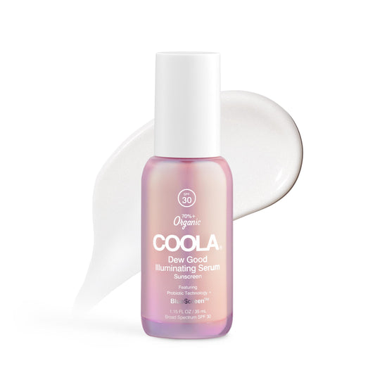 COOLA Dew Good SPF 30 Face Serum, Illuminating Glow Sunscreen, 1.15 oz