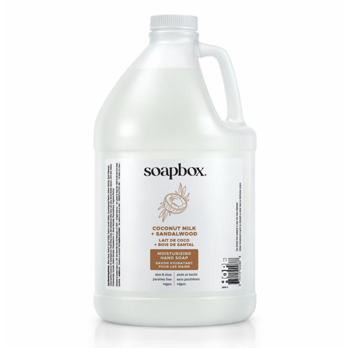 Soapbox Coconut Milk & Sandalwood Liquid Hand Soap Refill - 1 Gallon