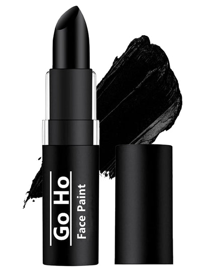 Go Ho Makeup Clown Black Cream-Blendable Stick - Face Body Paint for Professional SFX, Cosplay Costume - Safe Facepaint, Nose & Lip Smacking, Eye Black for Baseball/Football, Sports, Halloween