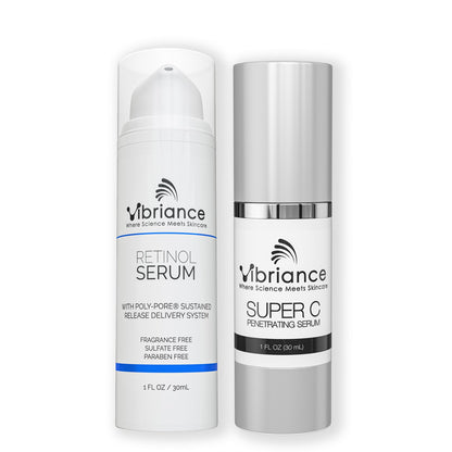 Vibriance Dynamic Duo Skincare Bundle - Super C Serum, Retinol