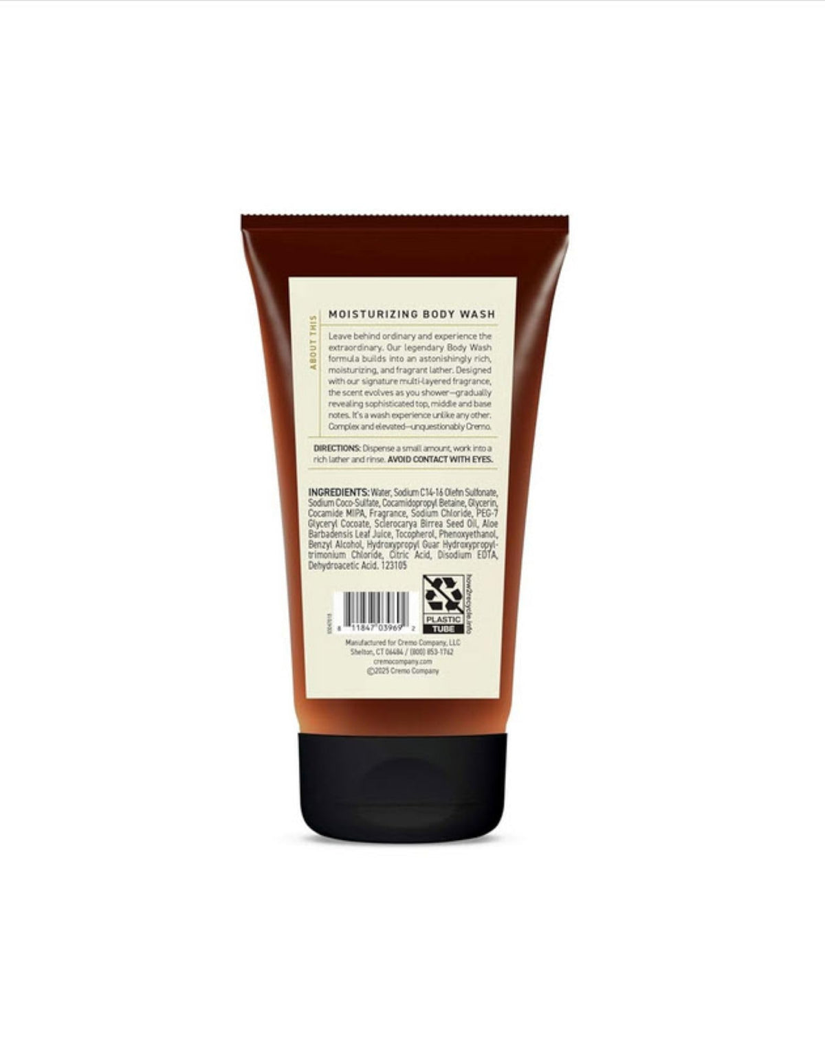 Cremo Body Wash for Men, Italian Bergamot, Travel Size, 3 Fl Oz