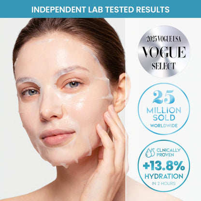 #OOTD Collagen Supreme Mask, Korean Hyaluronic Acid Face Mask,10-Pack