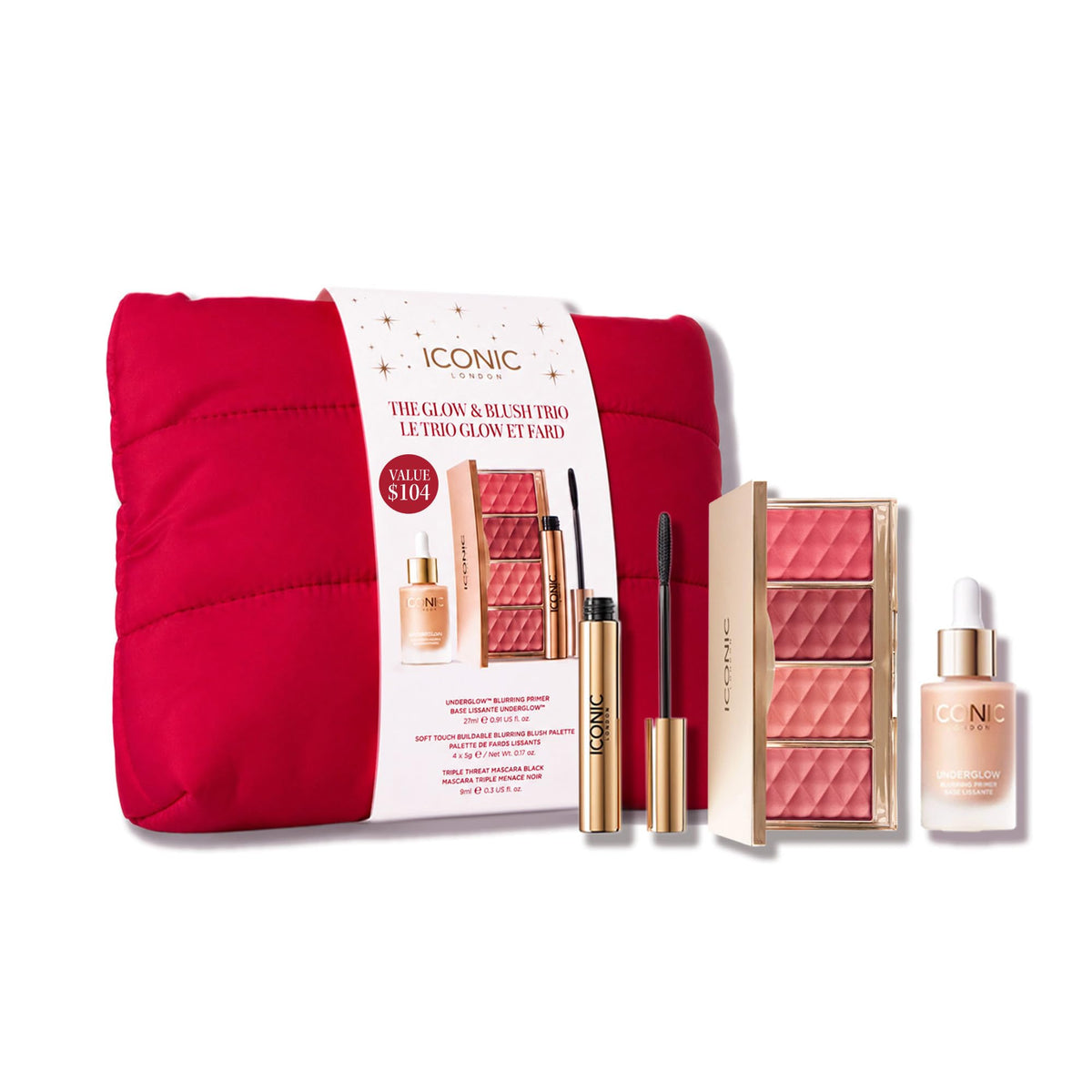 ICONIC LONDON The Glow & Blush Trio | 3-Piece Makeup Gift Set