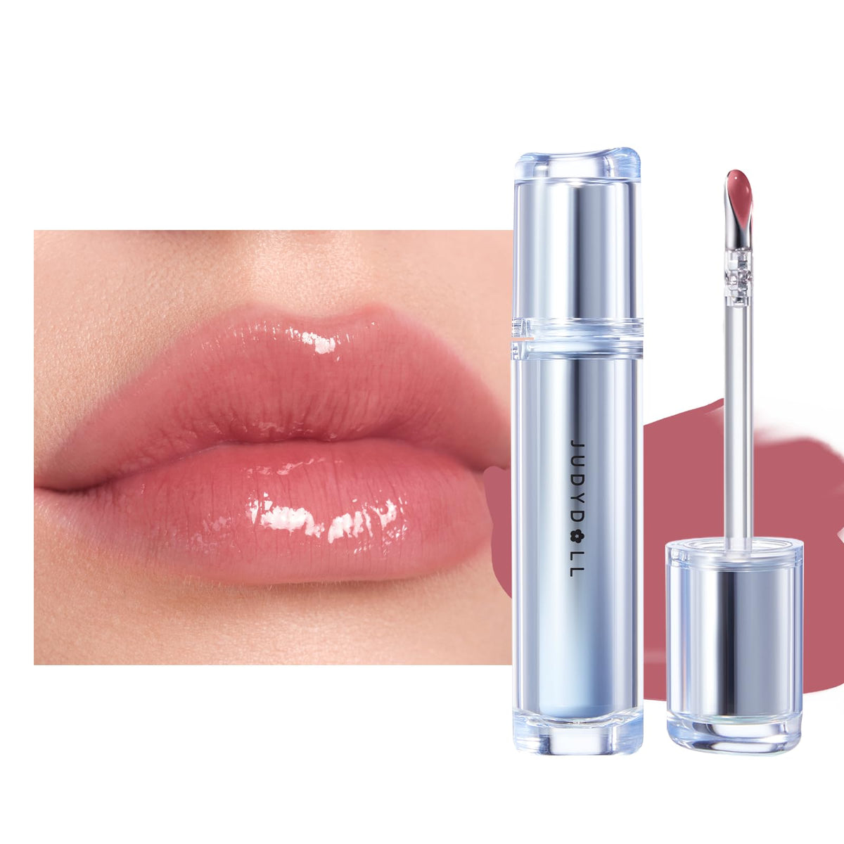 JUDYDOLL Lip Plumper Gloss Tinted Lip Balm Moisturizing Red Lipstick
