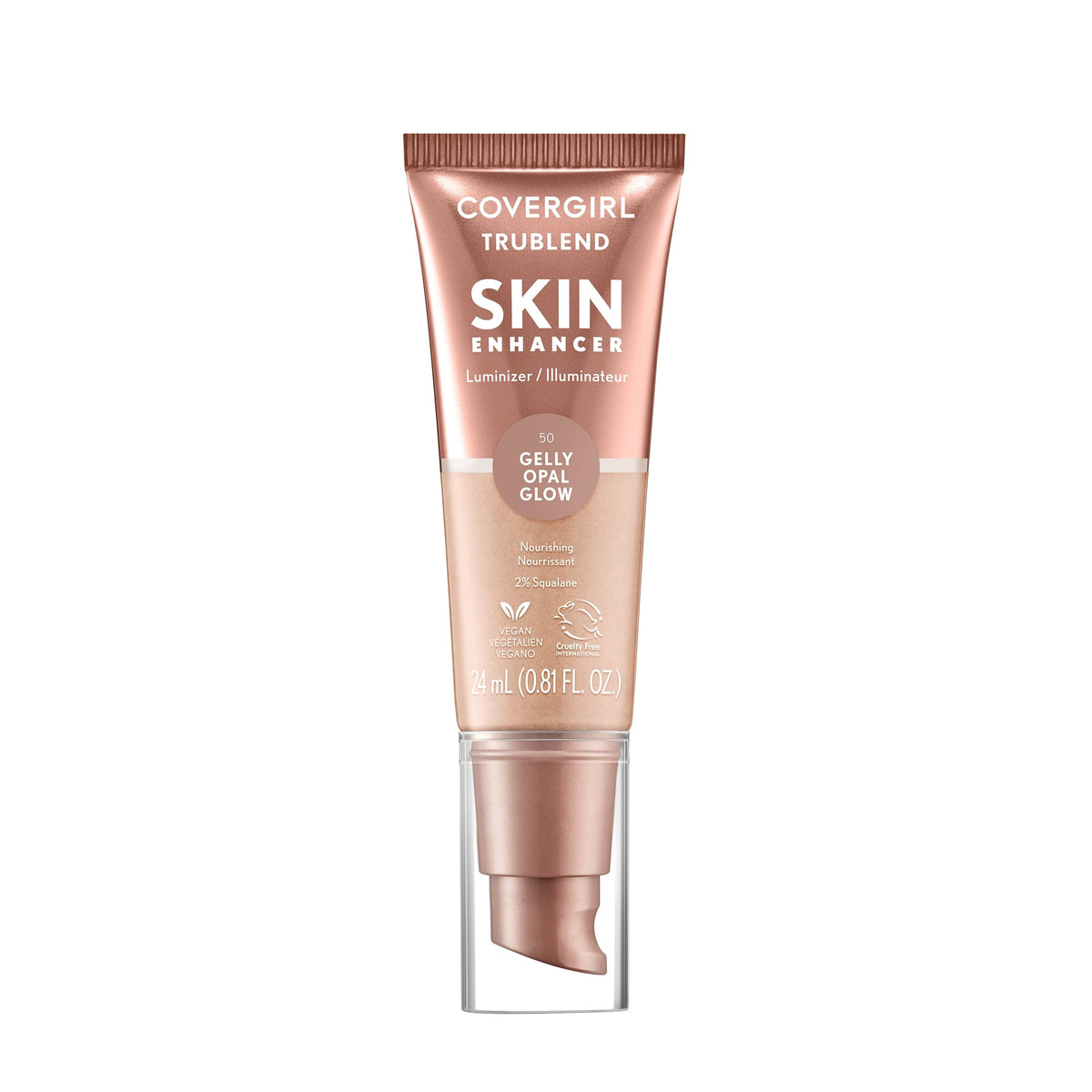 CoverGirl TruBlend Skin Enhancer, Opal Glow, Luminizer, Glowy Finish, Flexible Coverage, Clean & Vegan, Water-Based Formula, For All Skin Tones, 0.81oz