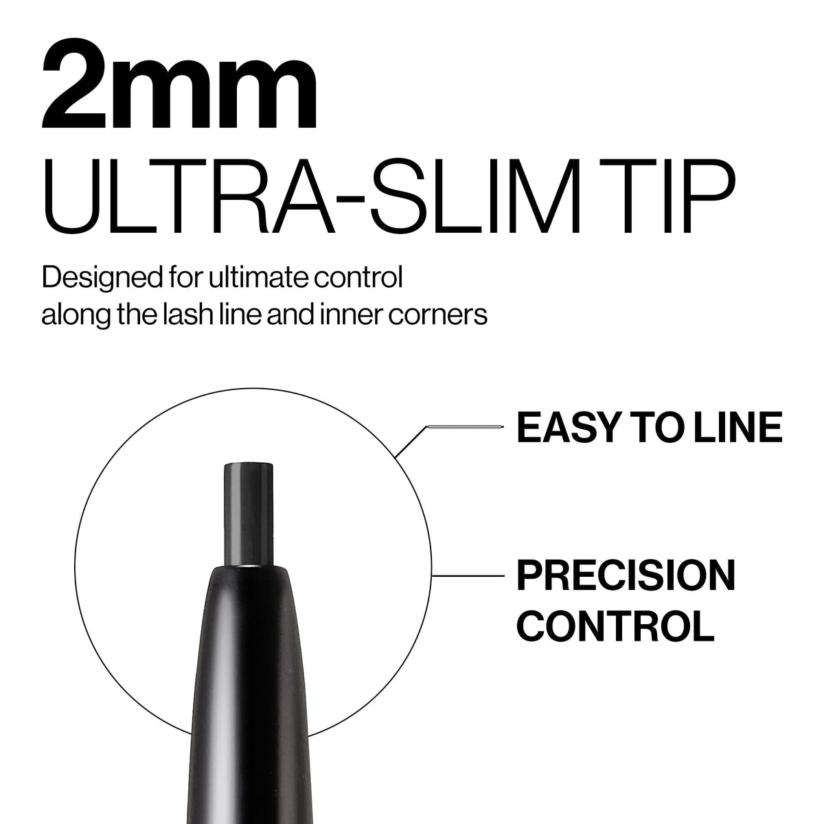 CLIO Sharp So Simple Waterproof Pencil Liner, 2mm Ultra-Slim Thin Precision Tip, Tug Free Glide, Smudge Proof Long Wear Formula, Safe for Sensitive Eyes, Easy Control For Daily Makeup (001 Black)