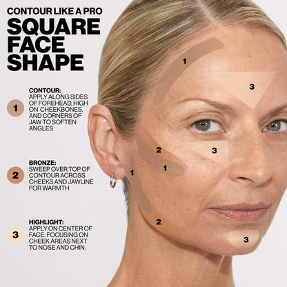 Smashbox Step-By-Step Contour Palette | Sculpt + Glow All-In-One Contour Kit with Blendable + Buildable Formulas, Light/Medium, 0.3 Ounce