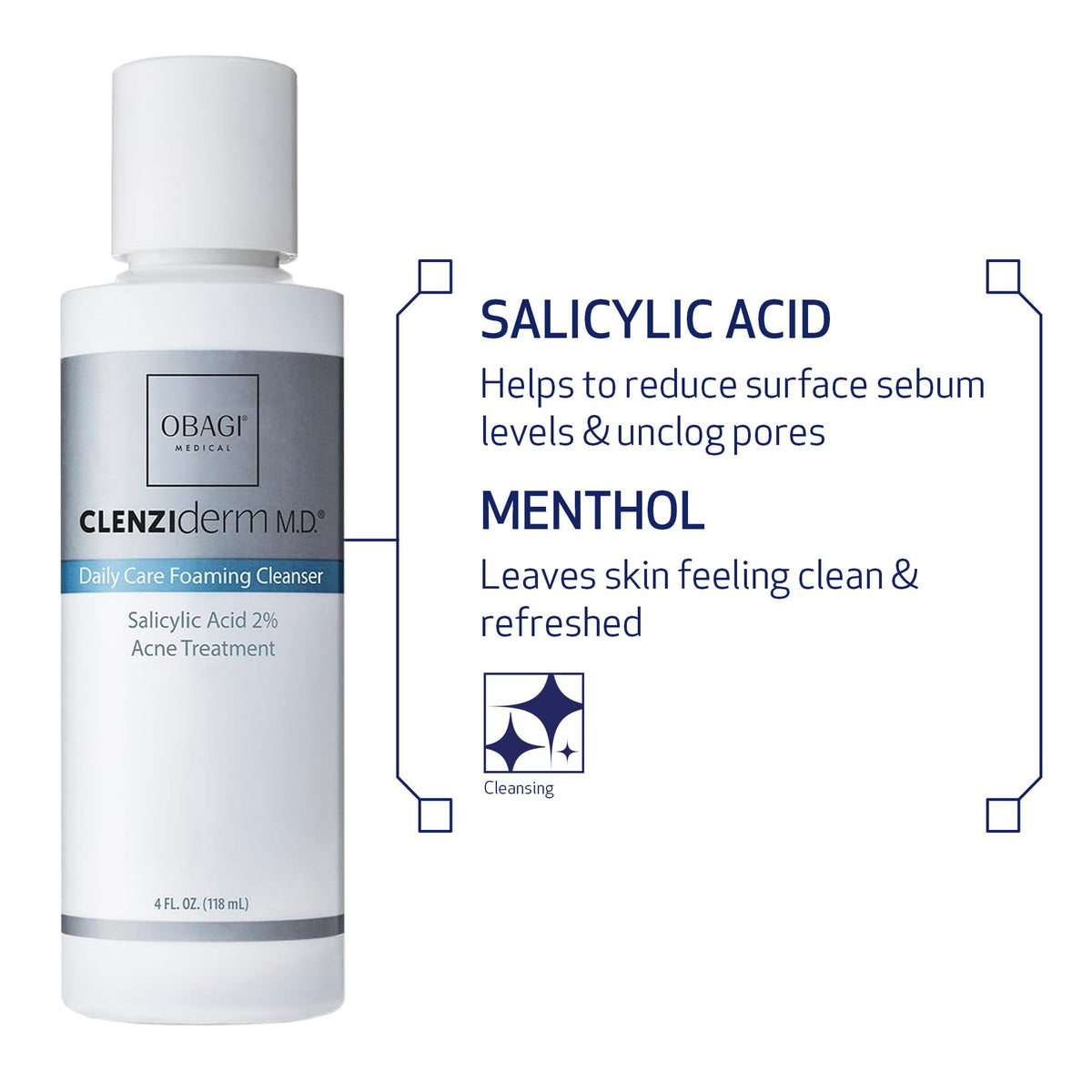 Obagi Medical CLENZIDERM M.D. Daily Care Foaming Cleanser – 4 oz