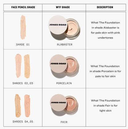 Jones Road What The Foundation - Tinted Moisture Balm - FAIR + Complimentary Premium Korean BlueBerry Sheet Masque