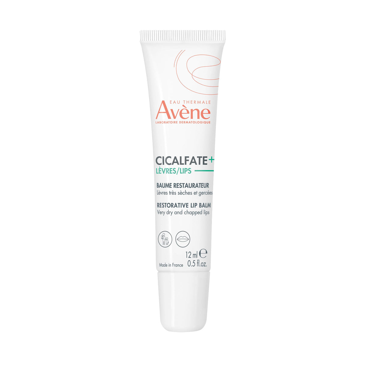Avène Cicalfate+ Restorative Lip Balm, Soothes and Restores Dry, Chapped Lips. Protective Lip Balm for sensitive skin, Helps restore skin barrier, Fragrance-free