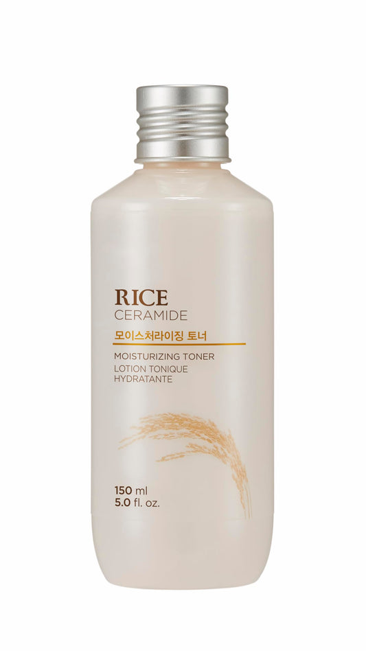 THE FACE SHOP Rice Ceramide Moisturizing Toner, Hydrating with Rice Water, Targets Dryness, Strengthens Skin Barrier, Lightweight, Korean Skin Care, 5.0 fl. oz.