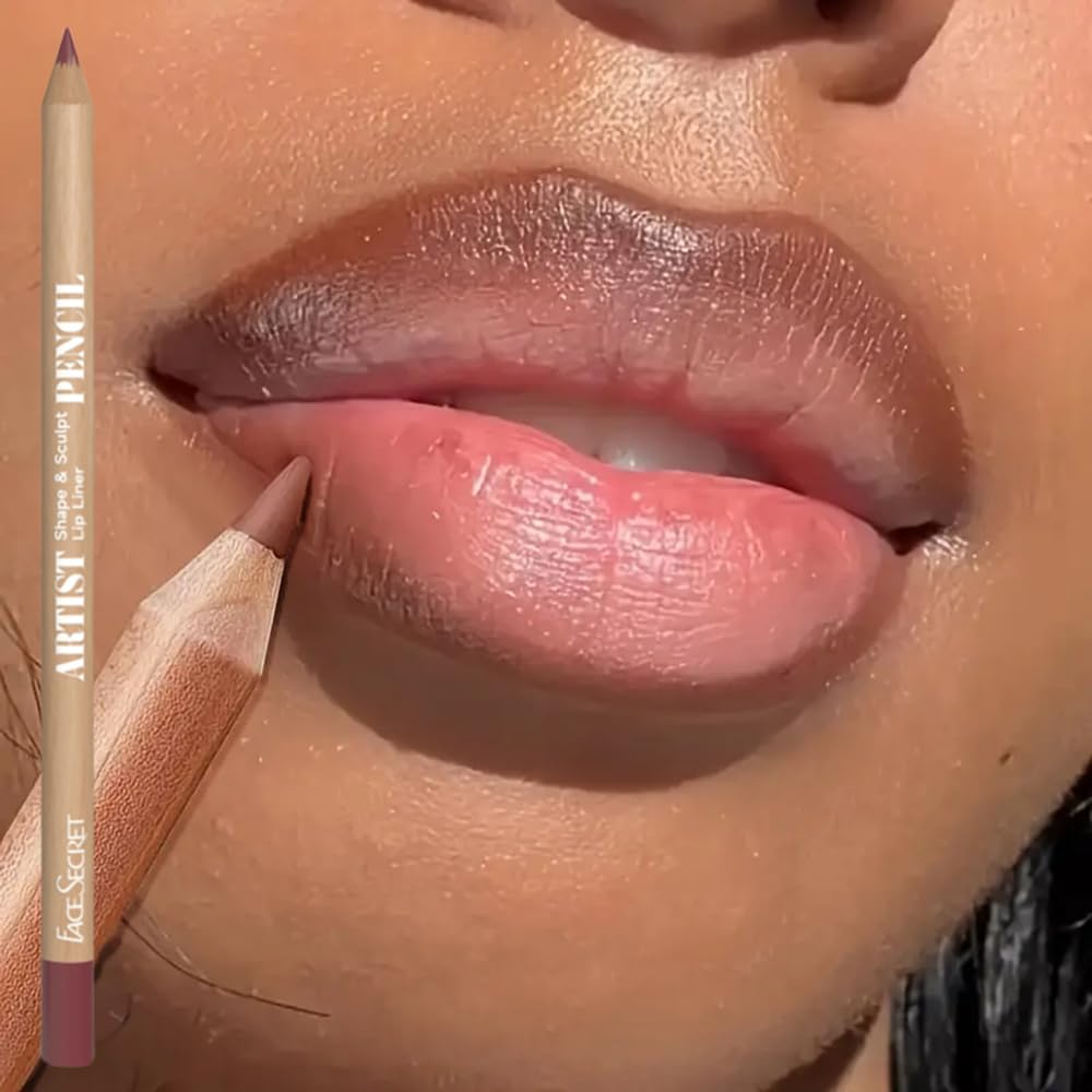 Beauty Glazed 6pcs Nude Brown Lip Liner Makeup Set - Waterproof & Smudge-Proof Matte Pencil, Long-Lasting & Durable, Smooth & Easy Glide, Non-Smudge, Contouring, Filling & Layering (NUDE-BROWN Set)
