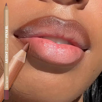 Beauty Glazed 6pcs Nude Brown Lip Liner Makeup Set - Waterproof & Smudge-Proof Matte Pencil, Long-Lasting & Durable, Smooth & Easy Glide, Non-Smudge, Contouring, Filling & Layering (NUDE-BROWN Set)