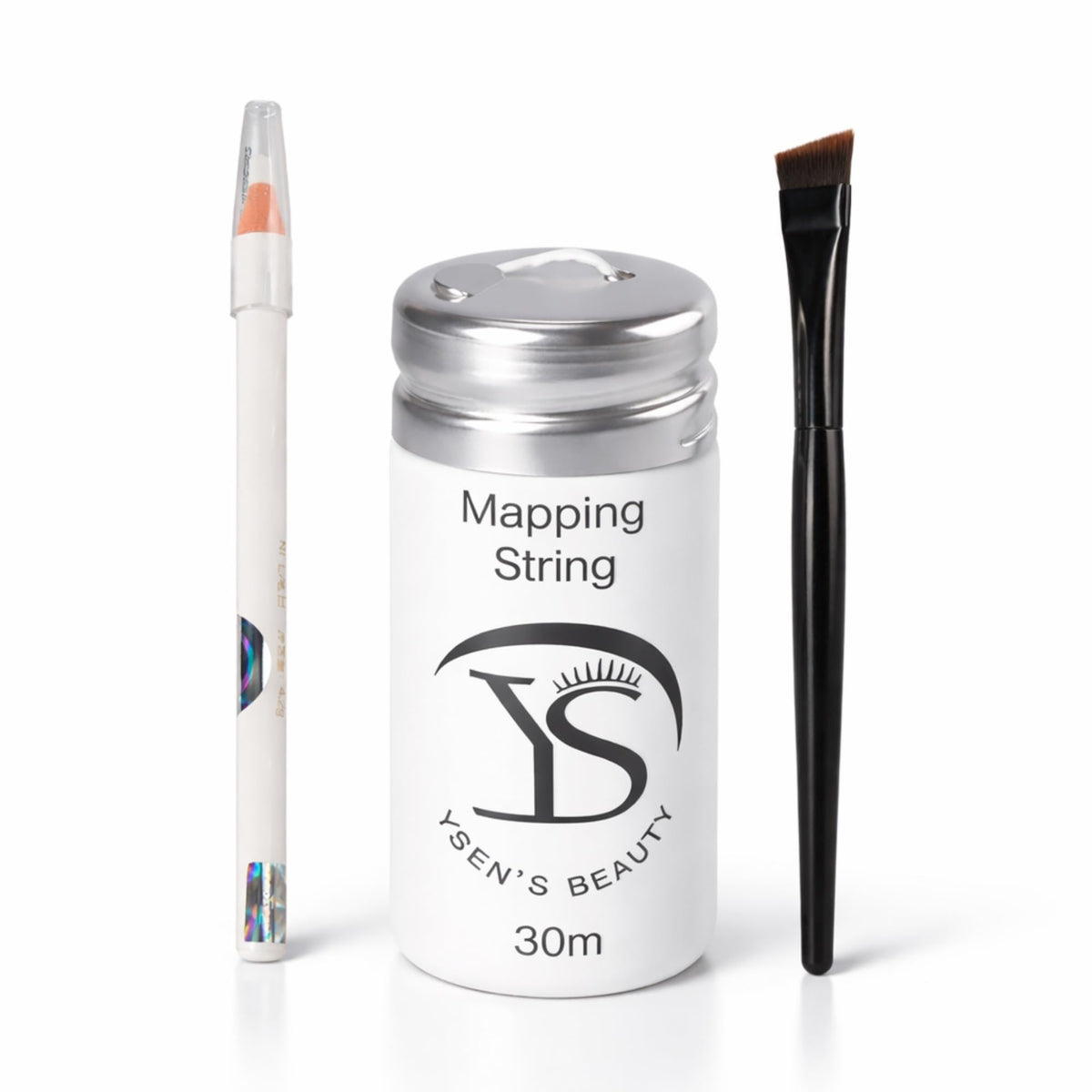YSEN'S Brow Mapping String Kit – Eyebrow Mapping Kit with 100 Ft Bottles 30m Mapping String, Mapping Pencil & Brow Brush, Brow Lamination Prep Tool for Microblading, PMU Artists and Brow Shaping